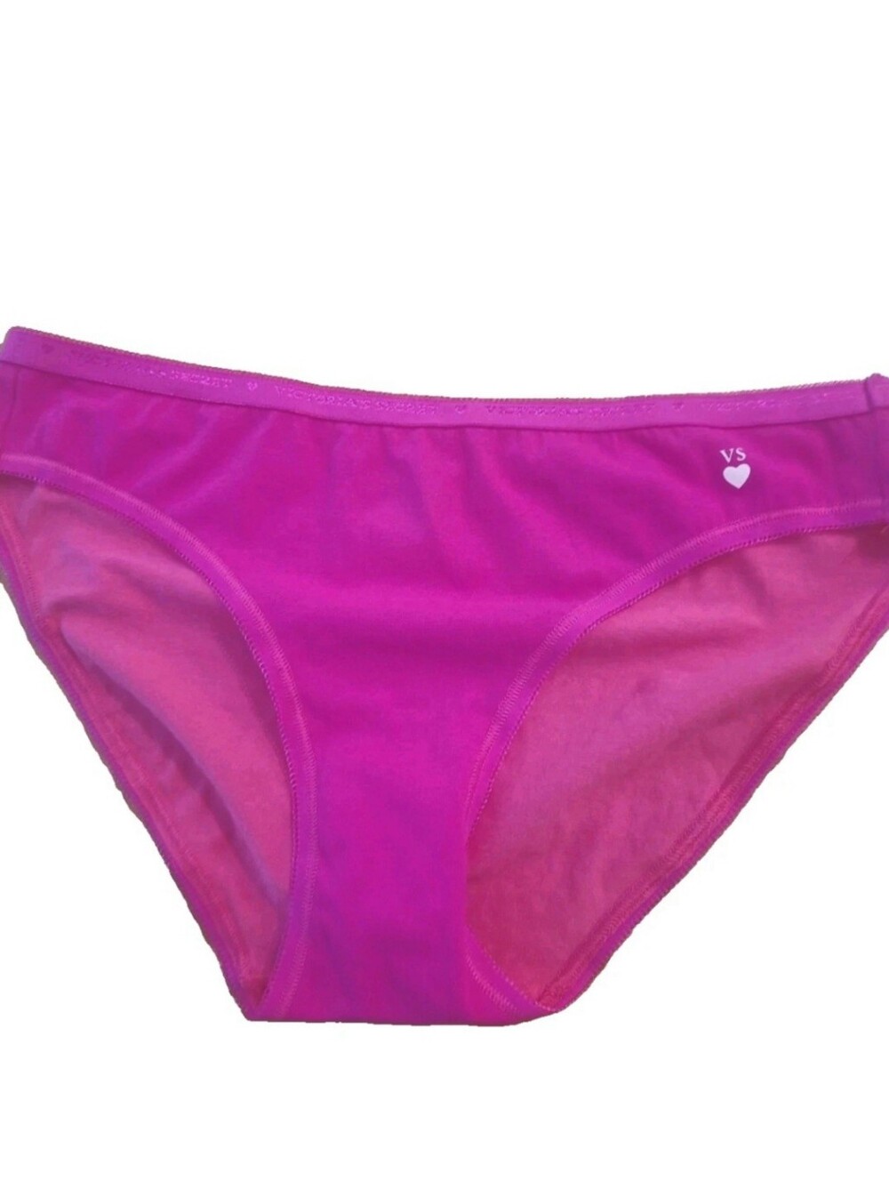 Victoria's Secret Hot Pink Bikini Briefs with Heart Logo